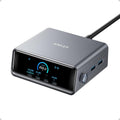 Anker Prime Charging Station, 250W 6-Port GaN USB C Charger, 2.26' LCD Smart Display Control, Compatible with iPhone, Galaxy, MacBook, Dell for Home Office, Gaming Desk Accessories