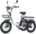NARRAK Electric Tricycle for Adults,Fat Tire Folding Electric Trike,3 Wheels Electric Bicycle Bikes, Peak 700W/1100W Step-Thru Etrike with Removable Battery and Large Basket
