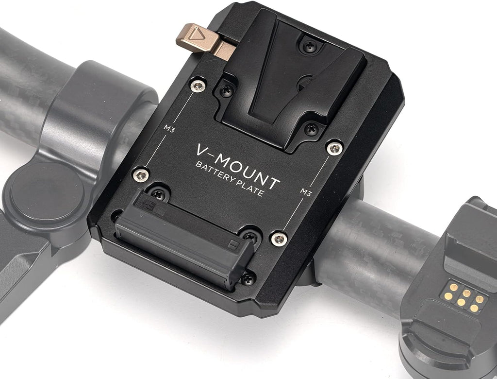 Tilta V-Mount Battery Plate Compatible with Ring Grip for DJI RS2, RS4, RS5 | Cable-Free Power | Aluminum Construction