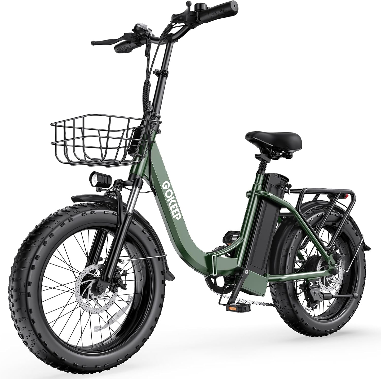 Electric Bike for Adults 20' Fat Tire 1300/1800W Peak Motor 52V 13/18.2AH Removable Battery 35/86 Miles PAS Range,20MPH,Folding EBike with Shimano 7 Speed and Adjustable Seat