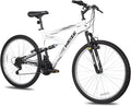 WEIZE Mountain Bike 26 27.5 inch Outdoor Cycling Bike 18-Speed/High-Carbon Steel/Dual Full Suspension, Adjustable Ergonomic Seat for Men Women Adult, MTB Bicycle with Suspension Fork