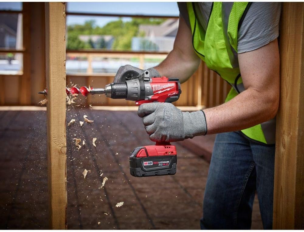 Milwaukee M18 FUEL 18-Volt Lithium-Ion Brushless 1/2 in. Hammer Drill/Driver XC Kit | Hardware Power Tools for Your Construction or Jobsite Needs