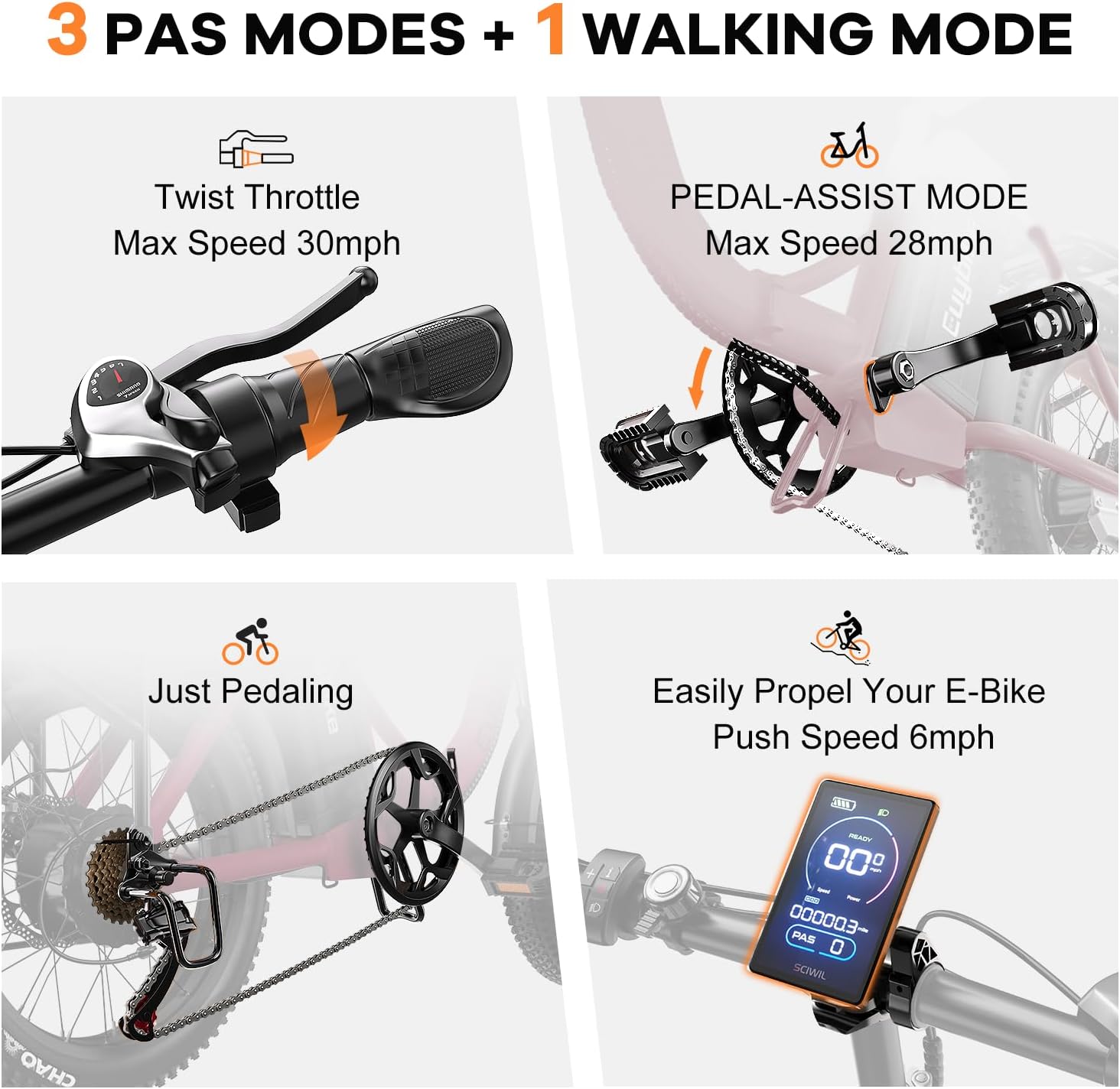 1000W Folding Electric Bike,48V 20AH Removable Battery E Bike,80 Miles Max Range Electric Bike for Adults,20' Fat Tire Foldable ebike,Adult Electric Bicycle for Commute Beach Snow