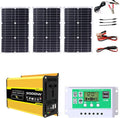 3000W Solar Kit - 12V to 110V/220V Inverter, 75W Folding Solar Panels, 50A Charge Controller, Portable Solar Generator for Home Use & Off-Grid Power Solutions