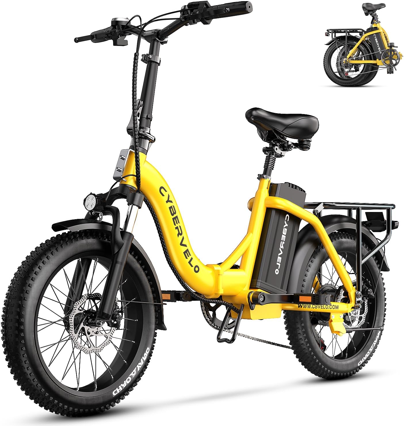Folding Electric Bike, Removable Large Capacity Battery Ebike,Fat Tire Adult E-Bik,Long Range, Long-lasting Ebike
