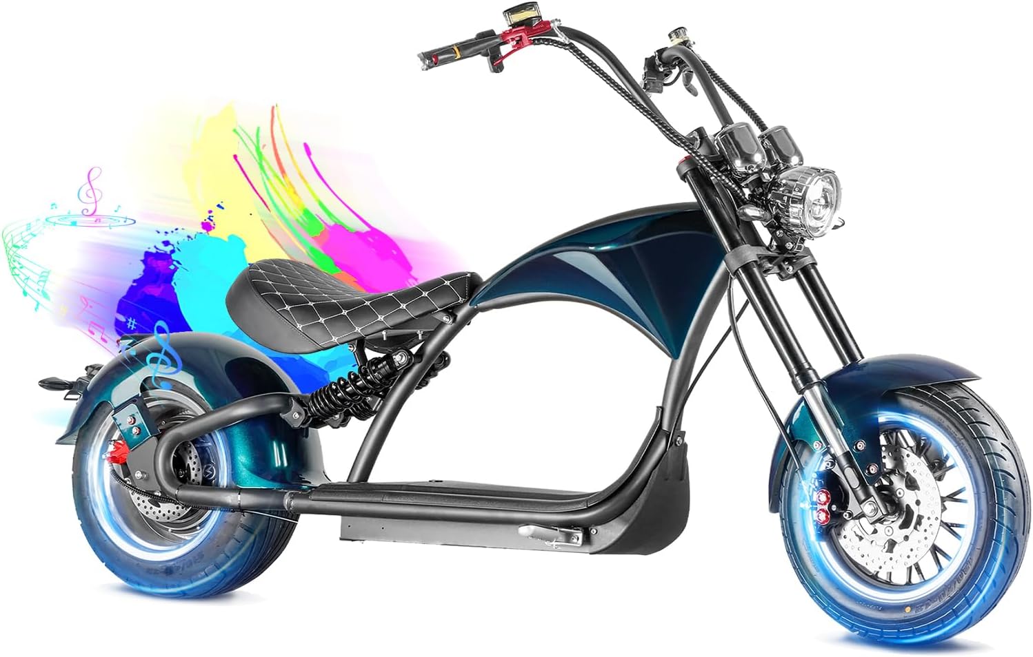 eAhora M1P Series 4000/3000W Electric Motorcycle for Adults, 55MPH Max Speed 60V 40Ah Battery with Fast Charger, 50+Mile Long Range,Full Suspension & Disc Brakes, Street Legal City Scooter Moped