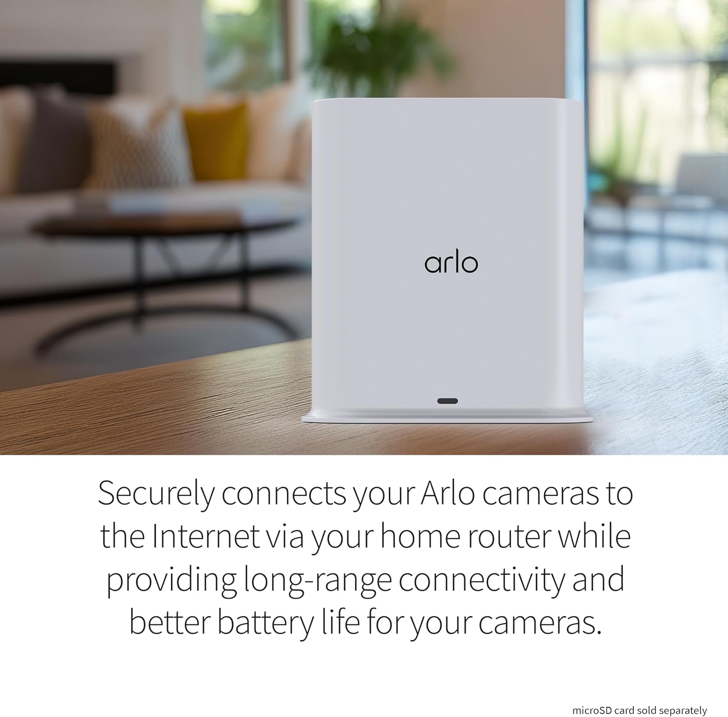 Arlo Ultra Security Camera 4K HDR (2nd Gen, 2020 Release) + SmartHub, Battery Power, Emergency Response, AI Event Captions, 1-Month Trial of Secure Plan, 180° Field of View, 3 Cam, White