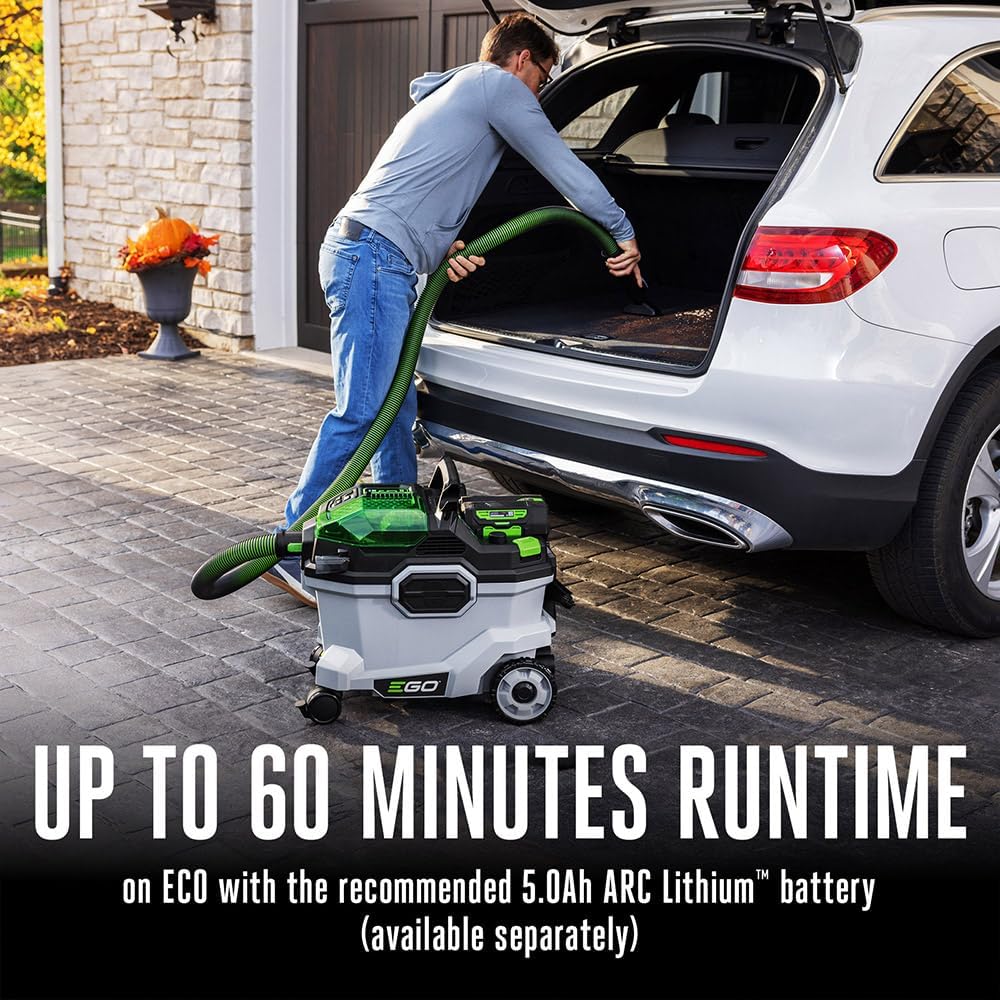 EGO Power+ Shop Vacuum Wet Dry, Car Vac, Portable Cordless Cleaner, 9 Gallon 110 CFM, Battery and Charger Not Included - WDV0900