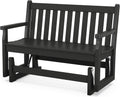 POLYWOOD TGG48BL Traditional Garden 48-Inch Glider, Black