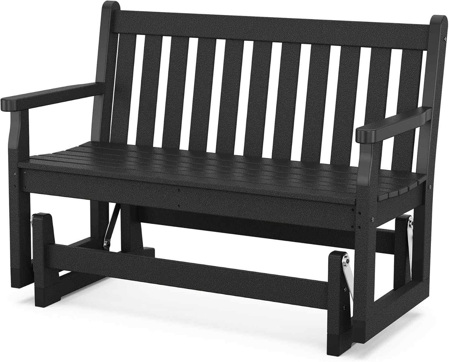 POLYWOOD TGG48BL Traditional Garden 48-Inch Glider, Black