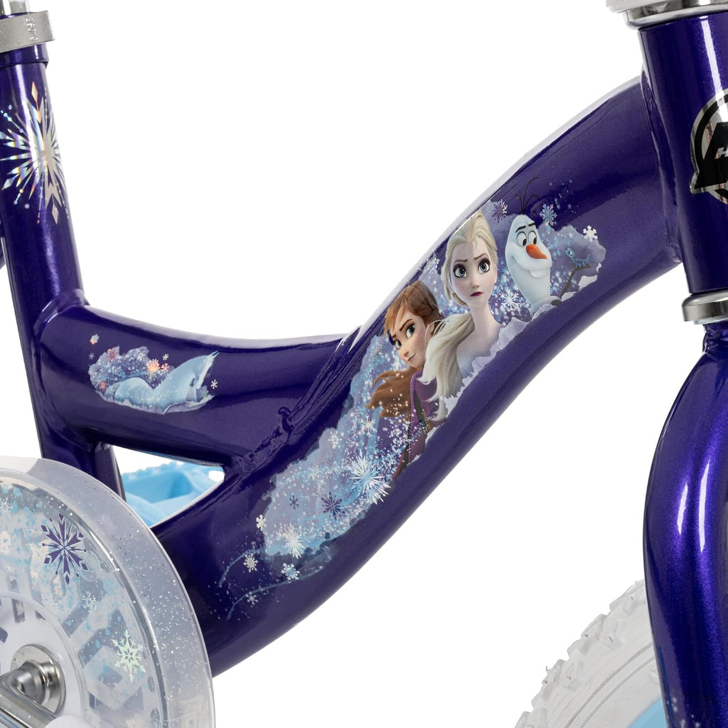 Huffy Disney Girls' Bikes, 12/16 Inch Sizes, Ages 3+ Years Old, Disney Princess, Minnie Mouse, Frozen Bicycles, Characters, Removable Training Wheels, Streamers, Easy Assembly, Durable, Safe