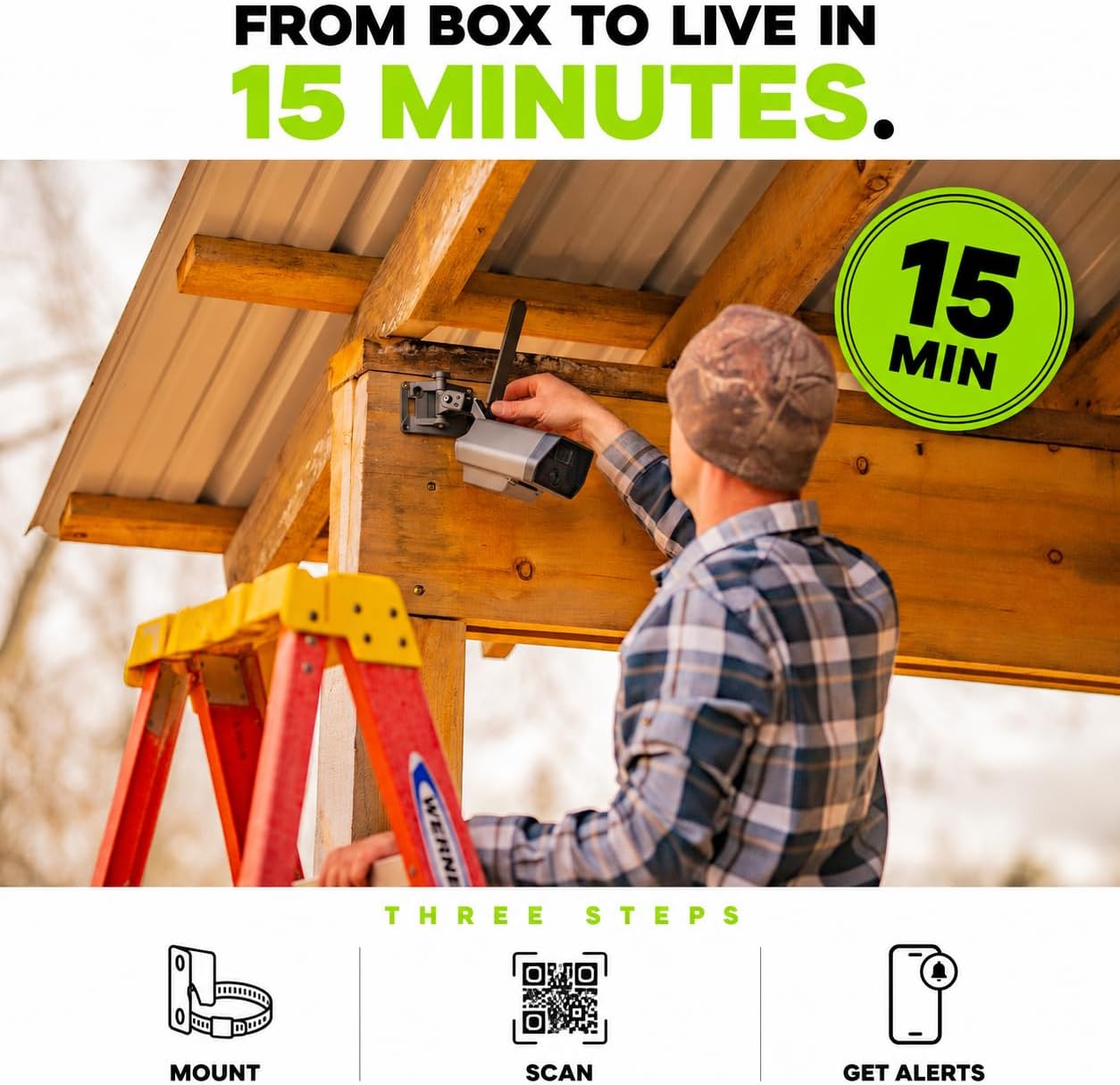 TACTACAM Defend Cellular Security Camera Bundle – Solar Panel + Rechargeable Battery + 32GB SD Card – 4G LTE No WiFi Needed – Wireless Outdoor Camera for Remote Property, Cabin, Ranch, Job Site (2PK)