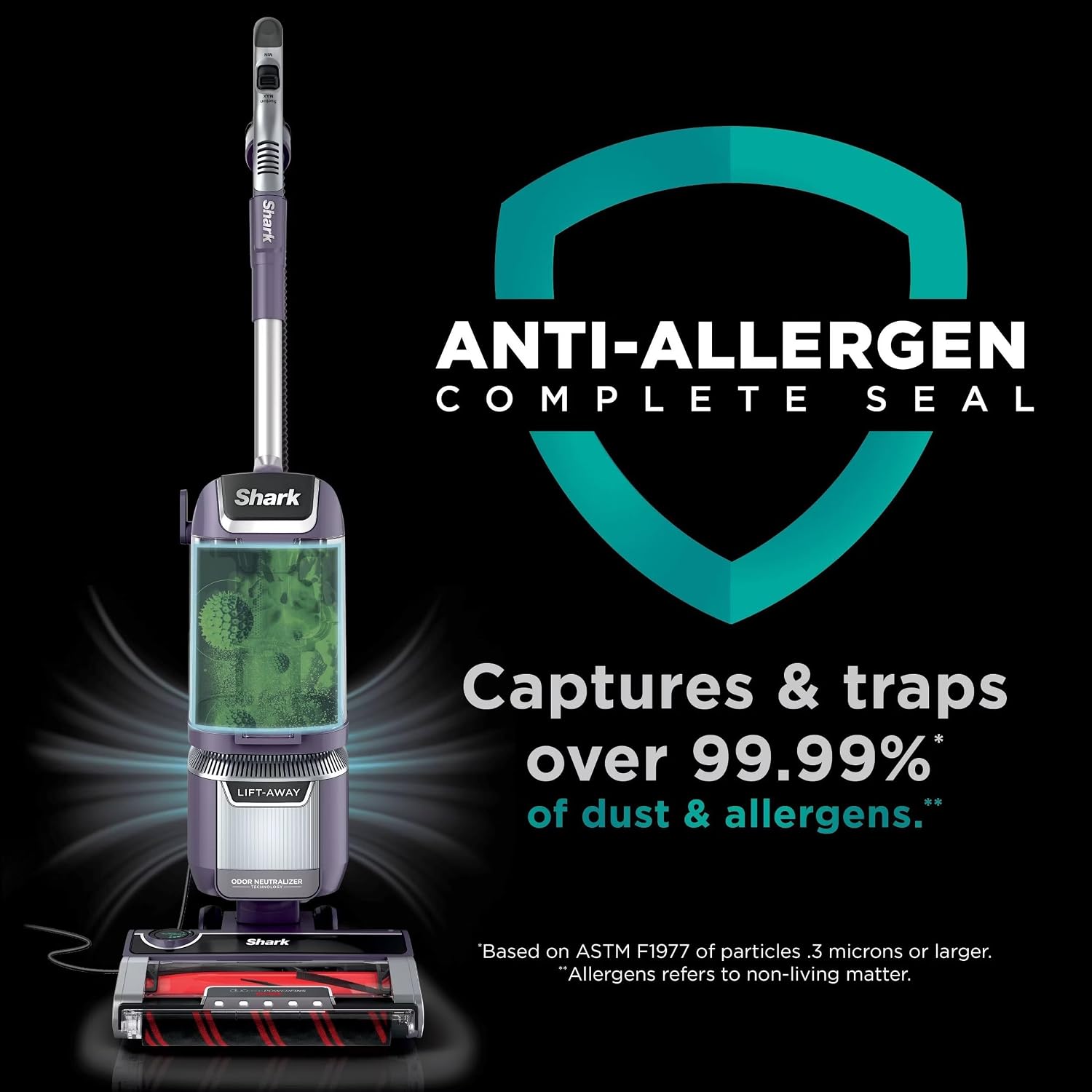 Shark LA701 Rotator Pet Lift-Away ADV Upright Vacuum with DuoClean PowerFins HairPro & Odor Neutralizer Technology, Purple (Renewed)