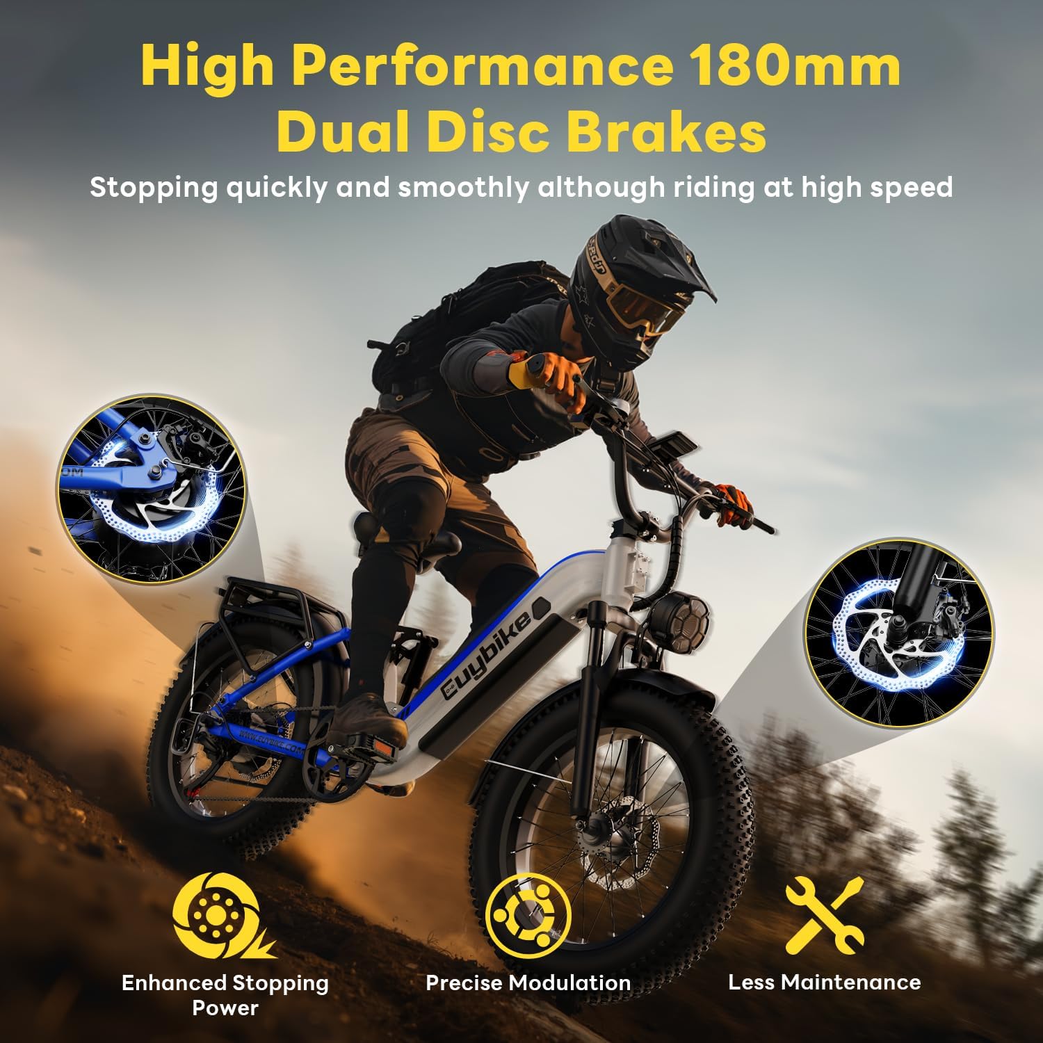 Electric Bike for Adults 1400W Peak, 48V 20AH(960WH) Removable Battery, 20'x4' Fat Tire 80 Miles Range Step-Thru 30+MPH Hunting Ebike, 7-Speed Dual Brakes Electric Bicycle White with Rear Basket