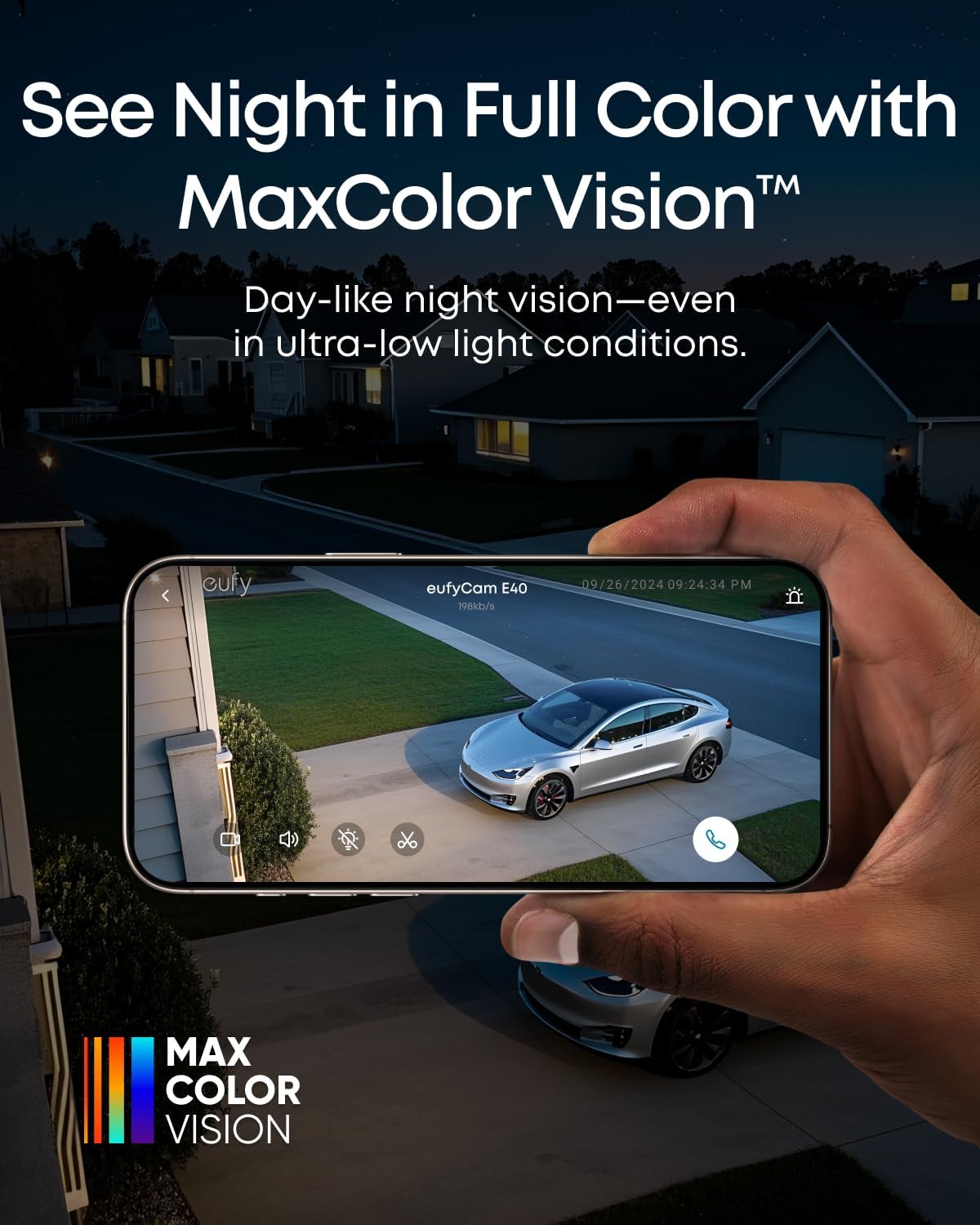 eufy Security eufyCam E40 3-Cam Kit (HomeBase 2), Outdoor Wireless Solar Security Camera, 2K Resolution with Integrated Solar Panel, MaxColor Night Vision, Expandable Local Storage, No Monthly Fee