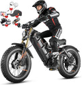 2026 eAhora Romeo Dual-Motor Ebike - 50Mph 5600W 60-80AH 250Miles Long Range Electric Bike for Adults, Full Suspension Hydraulic Brakes Electric Bicycle, 26' Mountain Bike for Off-Road Commuting