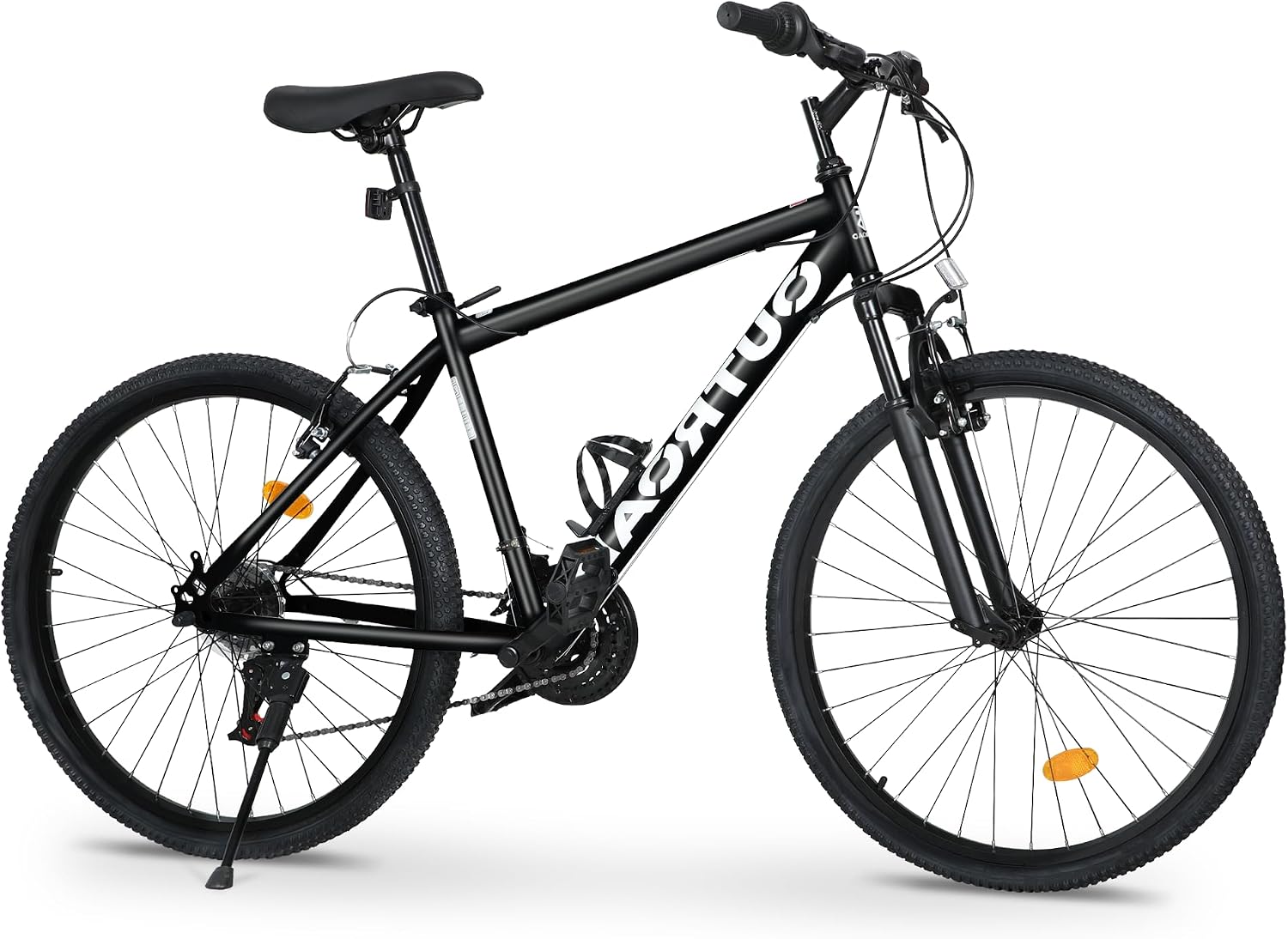 Outroad 26 Inch Mountain Bike, 7/21-Speed/High-Carbon Steel/Aviation Grade Frame, Dual Disc/V Brake, Adjustable Ergonomic Seat Bicycle for Men Women Adult, Quick Assembly in 20 Minutes