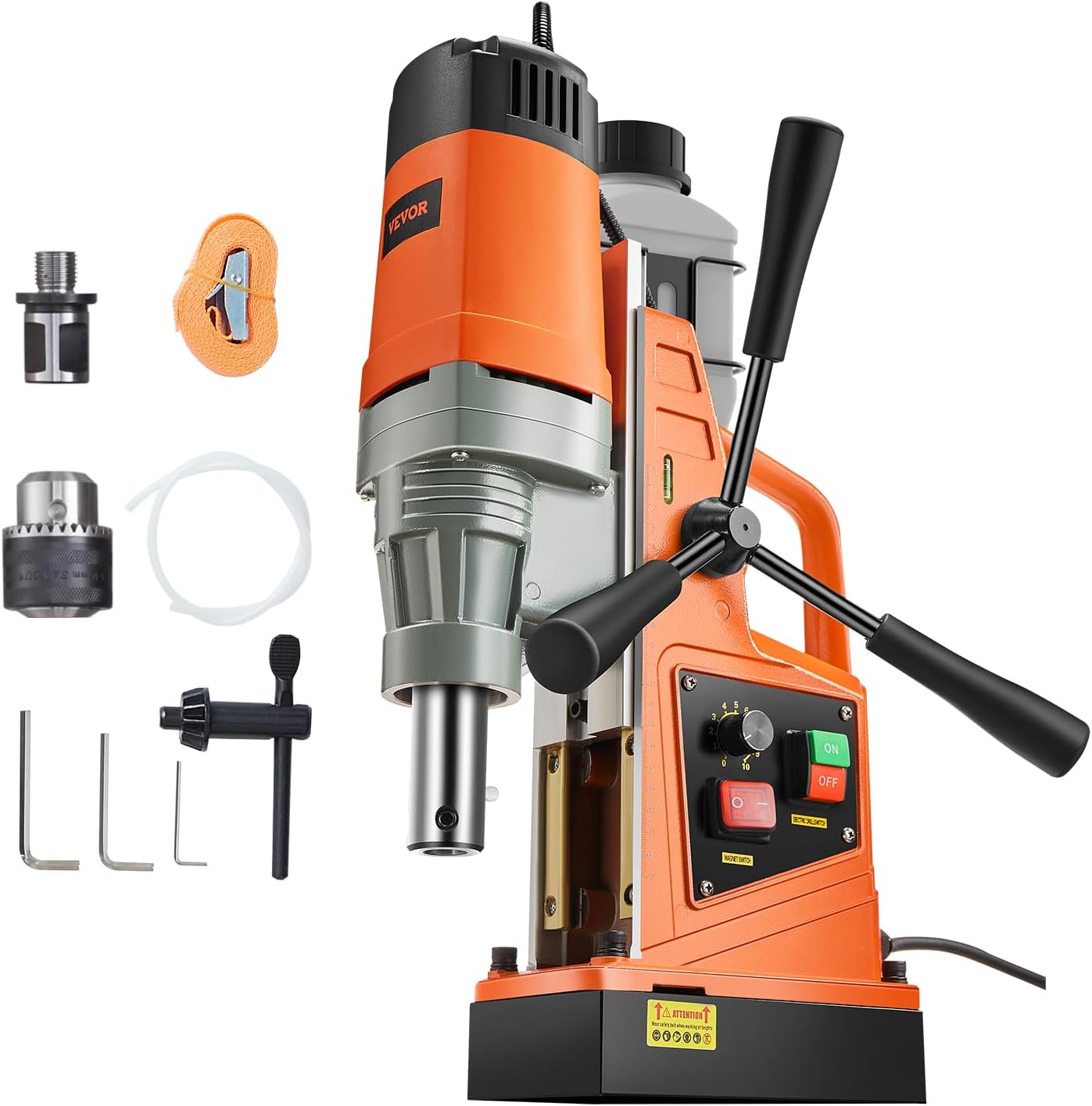VEVOR Mag Drill Press, 1550W 2' Boring Diameter, 2922lbf Power Magnetic Drill, 500 PRM, 10-Speed, Electric Drilling Machine for Metal Surface, Industrial and Home Improvement