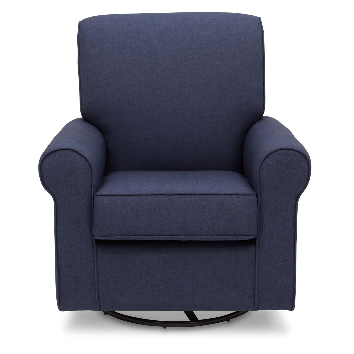 Delta Children Avery Upholstered Glider Swivel Rocker Chair, Metal, Sand
