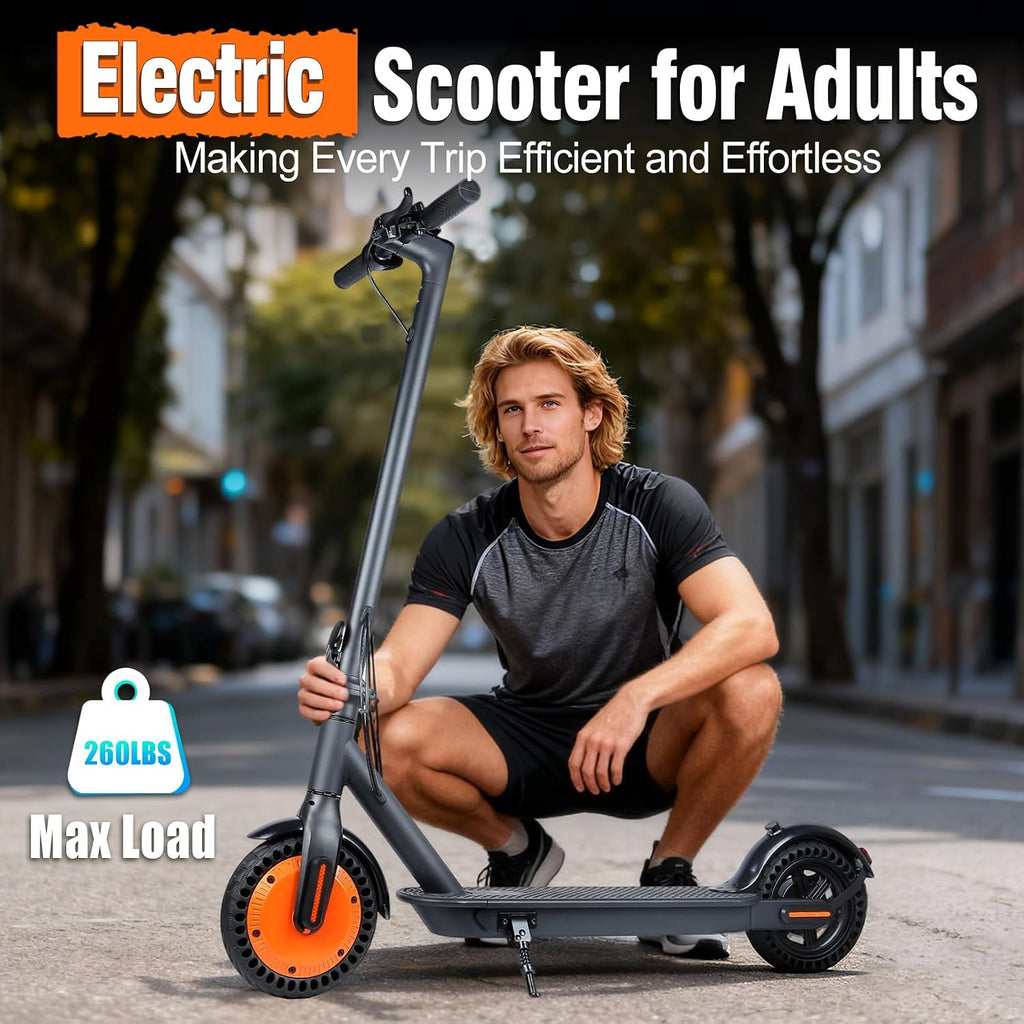 Foldable Electric Scooter for Adults & Teens - 500W Motor, 16/21 Miles Range & 12/19 Mph Speed, 8.5' Puncture-Proof Tires, Dual Brakes & Cruise Control - Heavy-Duty Commuter E-Scooter