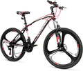 26 Inch Adult Folding Bikes/Mountain Bikes, 21 Speeds Mountain Bicycles with Full Suspension, Dual Disc Brake, High Carbon Steel Frame, Foldable Bike for Men/Women/Teen, Multiple Colors