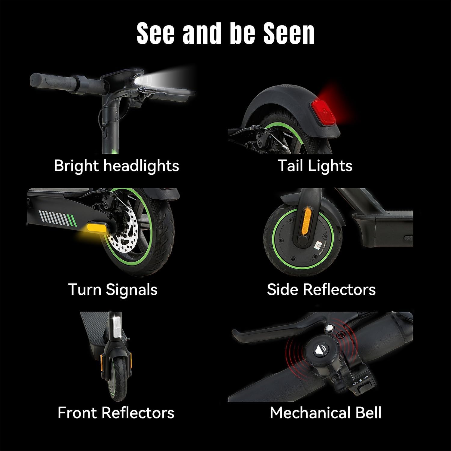 Electric Scooter, 250W Motor, 18Miles Long Range & 15.5 MPH Top Speed, 8.5' Solid Tires, Folding Commuter Escooter with Turn Signals, Cruise Control, Dual Brakes for Adults and Teens, ES Series 3