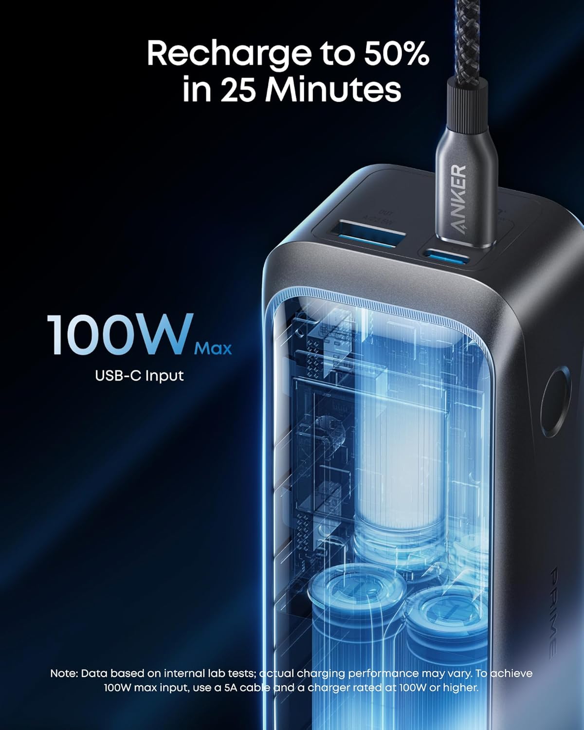 Anker Prime Power Bank, 20,100mAh 3-Port Portable Charger with 220W Max Output, Two-Way Charging, TSA-Approved, App Control, for MacBook, iPhone 17/16 Series, and More (Base Not Included)