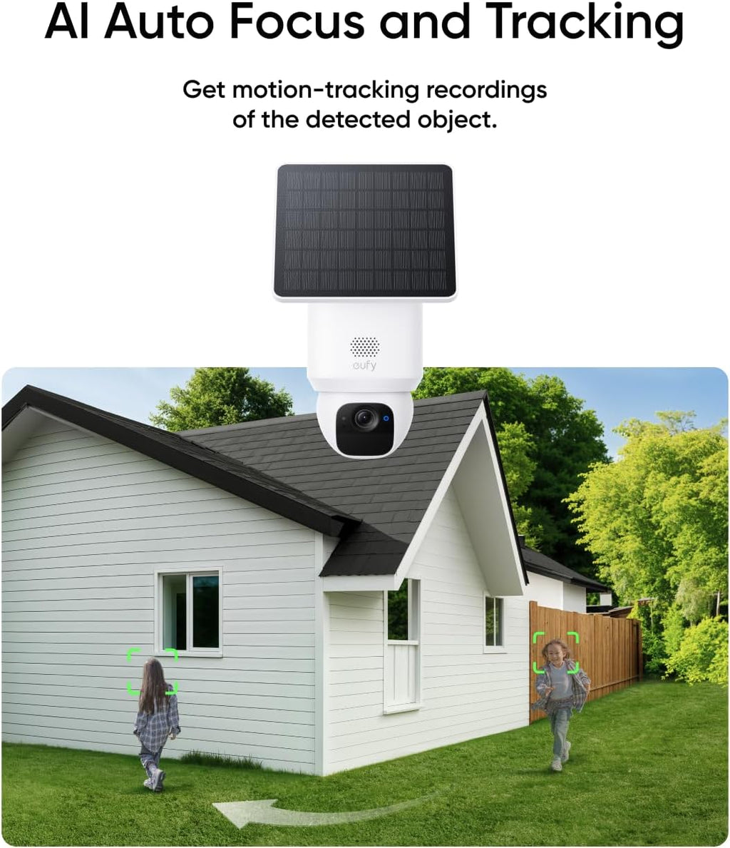 eufy Security Entry Sensor with SoloCam E30, Solar Powered, 360° Pan, AI Tracking, 2K Clarity, Security Cameras Wireless Outdoor, Camera, Outdoor Camera, HomeBase S380 Compatible, No Monthly Fee