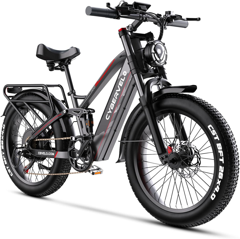 DriftGod Electric Bike for Adults, 3500W Ebike, 50MPH 100Miles Electric Mountain Bike, 26' X 4Fat Tire Adult Electric Bicycle with 52V 40AH Battery E Bikes, Full Suspension Electric Dirt Bike