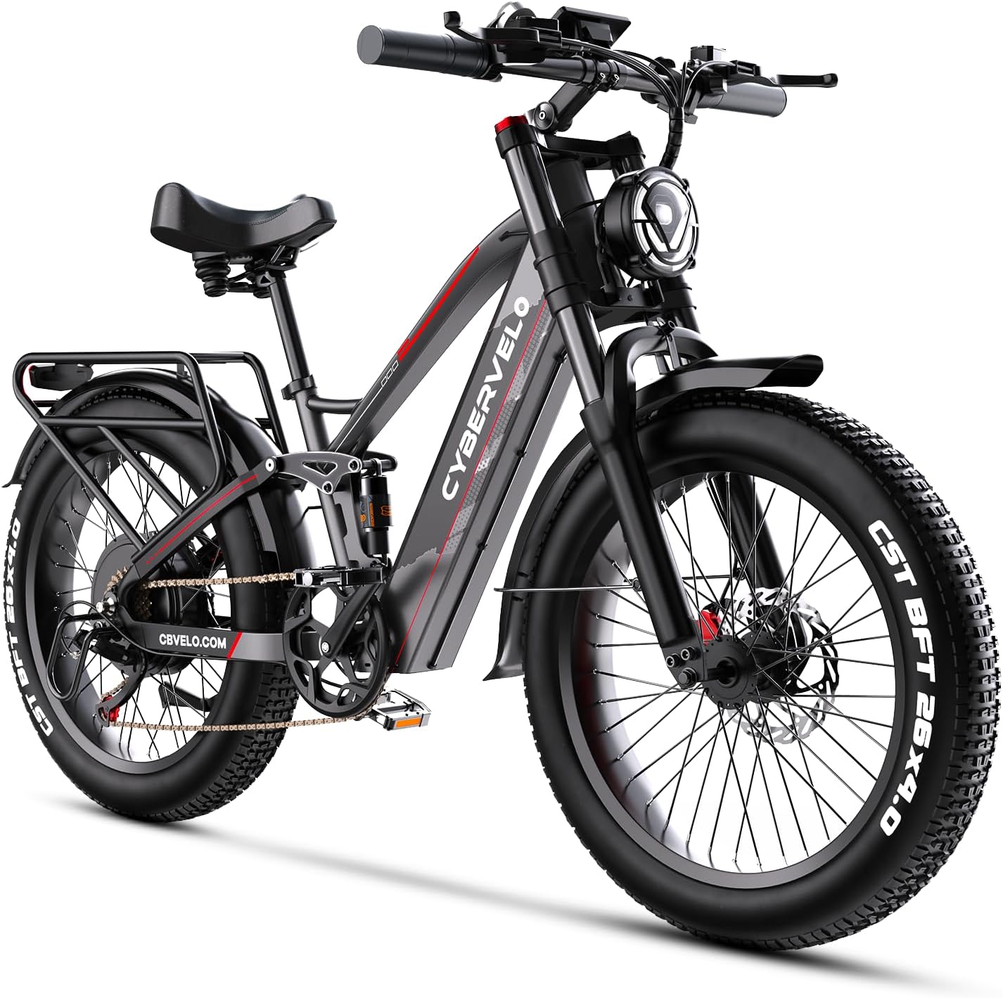 DriftGod Electric Bike for Adults, 3500W Ebike, 50MPH 100Miles Electric Mountain Bike, 26' X 4Fat Tire Adult Electric Bicycle with 52V 40AH Battery E Bikes, Full Suspension Electric Dirt Bike