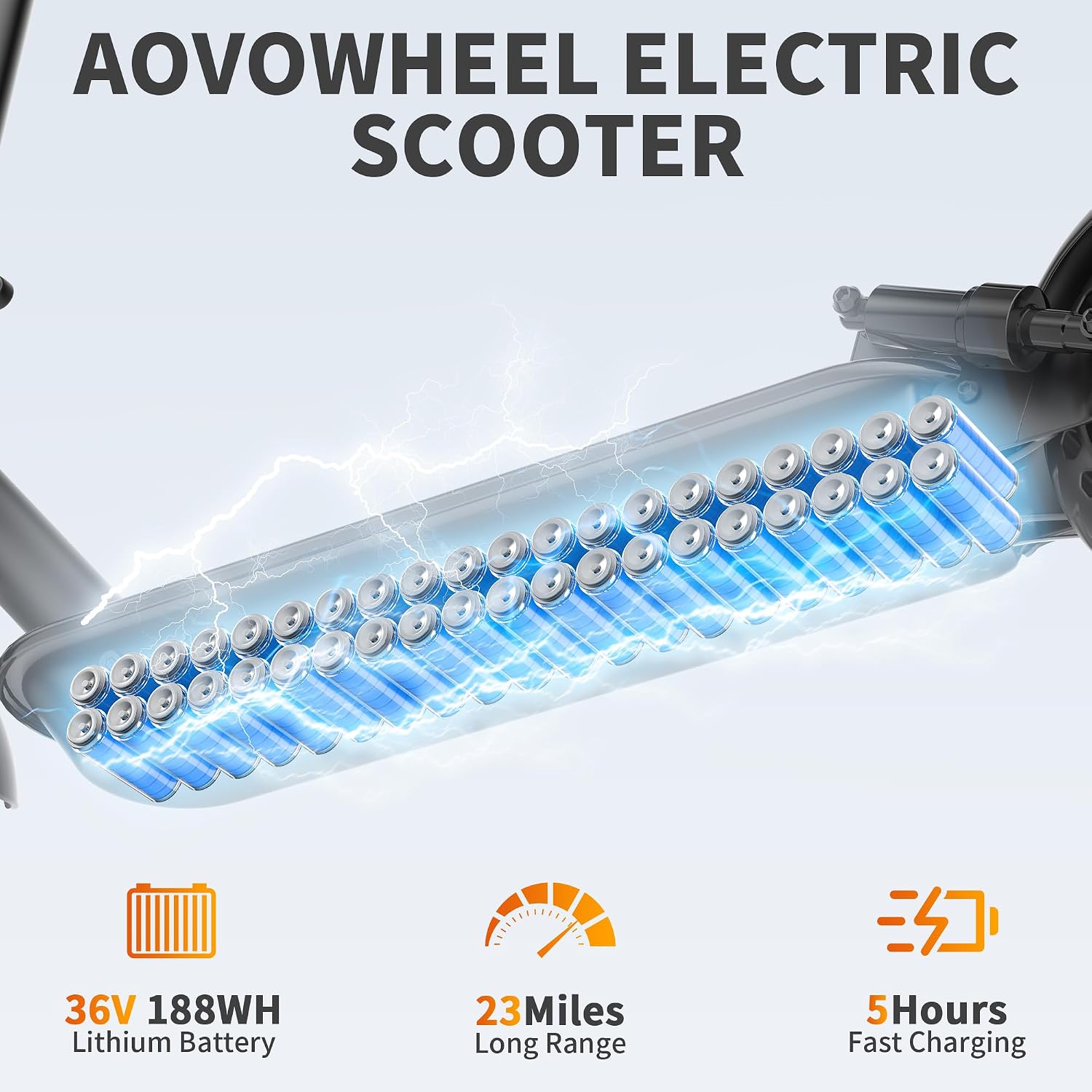 Aovowheel Electric Scooter for Adults, Folding E Scooter with 250W-500W Motor 16-24 Mph Top Speed, Max 15-60Miles Long Range,6.5''/8.5''/10''/14'' Solid Tires Commuting Scooters, Dual Brakes