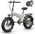 PUCKIPUPPY Folding Electric Bike, 960W Peak Foldable Ebike, 48V 15AH Battery Electric Bike for Adults, 20' Fat Tire, 7 Speed, 28MPH, 70Miles Range, Front Suspension, LCD Display, Dachshund