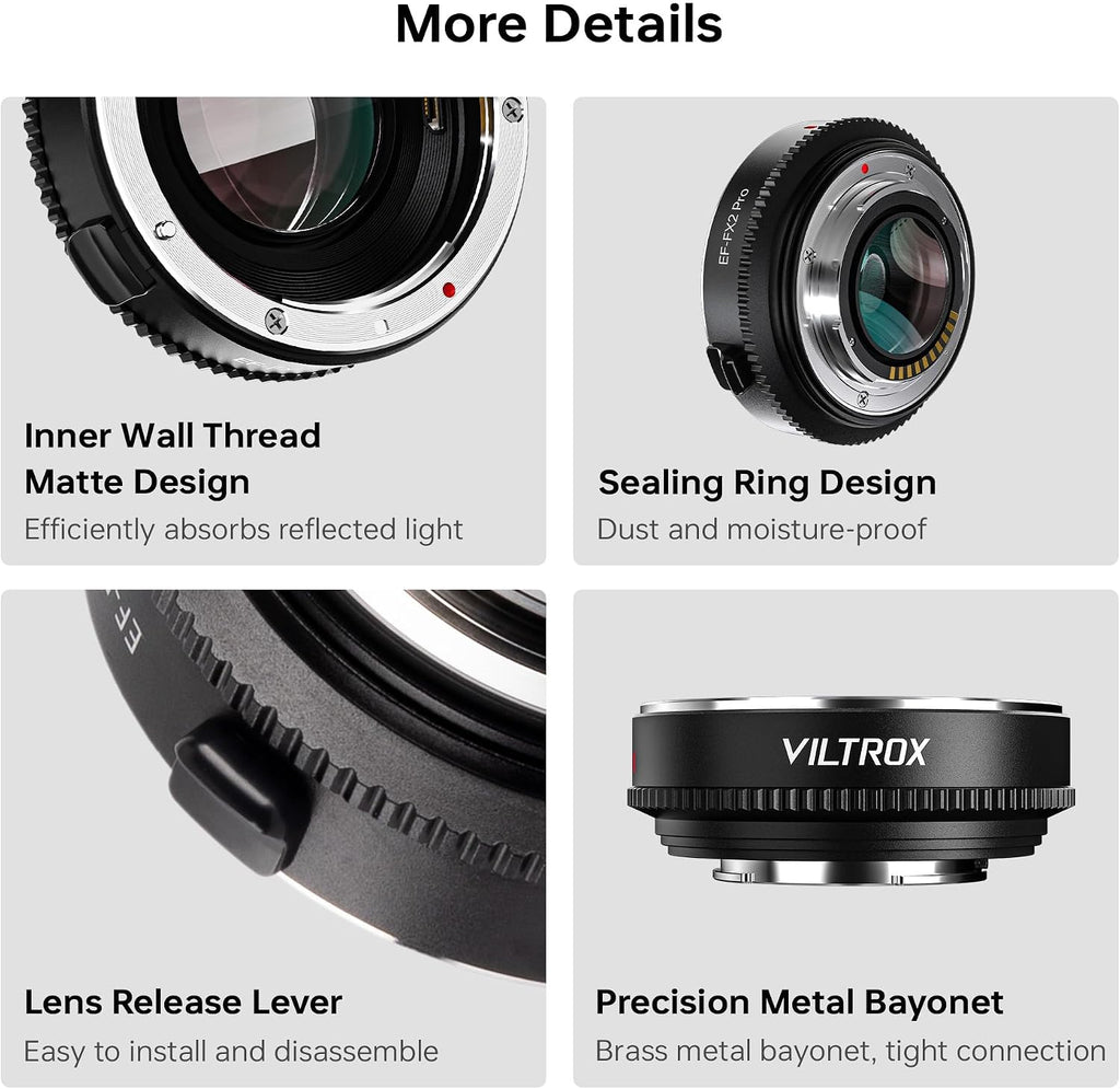 VILTROX EF-FX2 Pro Auto Focus Lens Adapter 0.71x Focal Reducer Speed Booster Adapter Compatible with Canon EF Mount Lens to Fuji X-Mount Camera X-T3 X-T2 X-T20 X-T10 X-T100 X-PRO 2 X-E3 X-A20