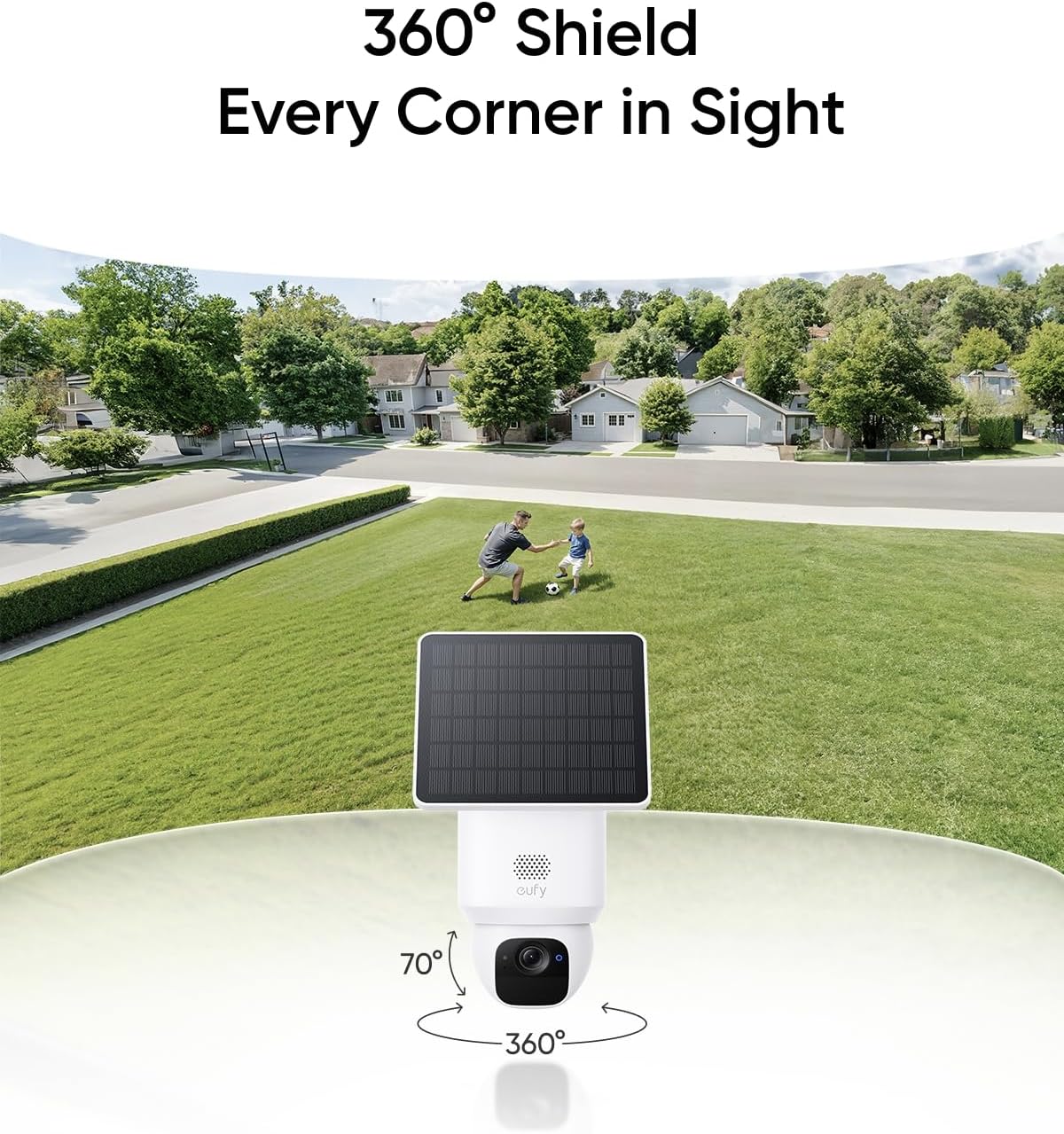 eufy Security SoloCam E30, 2-Cam Kit, Security Cameras Wireless Outdoor, Solar Camera Outdoor Wireless, 360° Pan, AI Tracking, 2K Clarity, No Monthly Fee (Renewed)