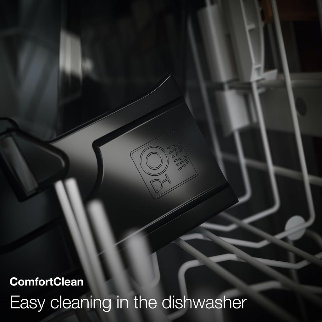 Miele CM 6360 MilkPerfection Automatic Coffee Machine - OneTouch for Two, AromaticSystem, 8 individual profiles, DoubleShot, WiFi-compatible, LED lighting, in Obsidian Black CleanSteel Metallic