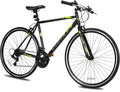 WEIZE 700C Hybrid Bike for Adults, 14 Speed Road Bike, City Commuter Bicycle with Caliper Brakes, High-Carbon Steel Racing Adult Bike, Urban Adult Bicycle for Men and Women