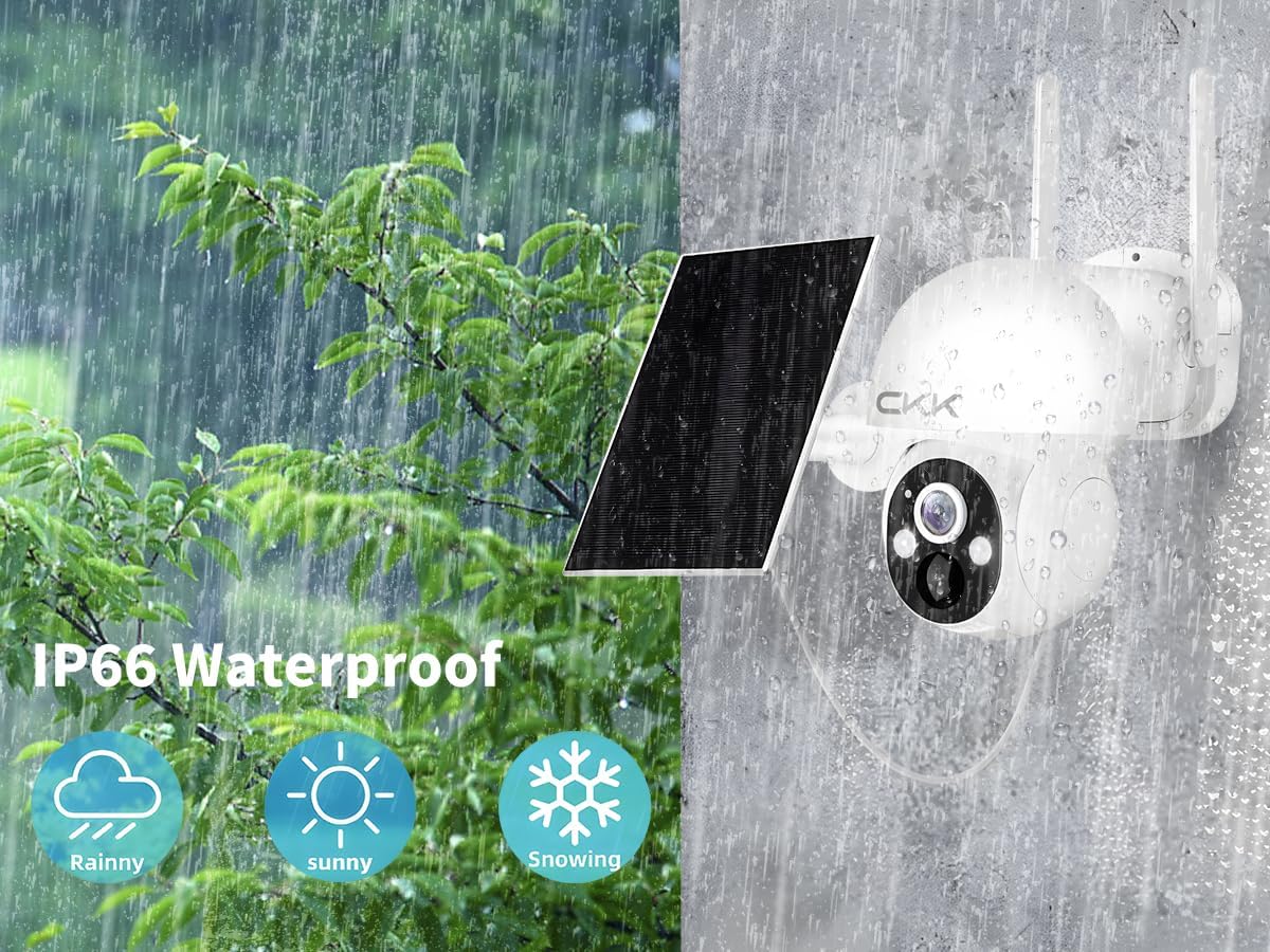 2.5K Home Security Solar Cameras Wireless System,4 Cameras Kit with Solar Battery Powered, 360° WiFi Camera with PIR,2-Way Audio, Spotlight Camera, 128G Local Storage,99% New-Showpiece