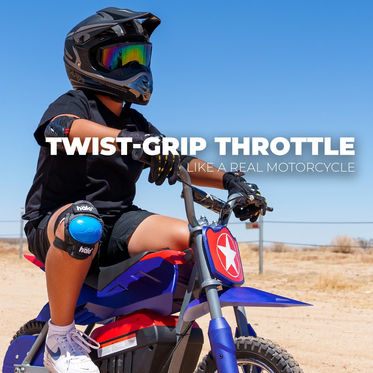 XtremepowerUS Electric Dirt Bike, 24V 250W Battery Powered Mini Dirt Bike, Electric Ride-On (Captain)