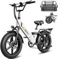 Jasion X Hunter ST 20' Electric Bike for Adults,Peak 1400W Motor,30MPH Max Speed Foldable Ebike,71 Miles Range Folding E Bicycles,624WH Battery,Hydraulic Disc Brakes,UL 2849 Certified