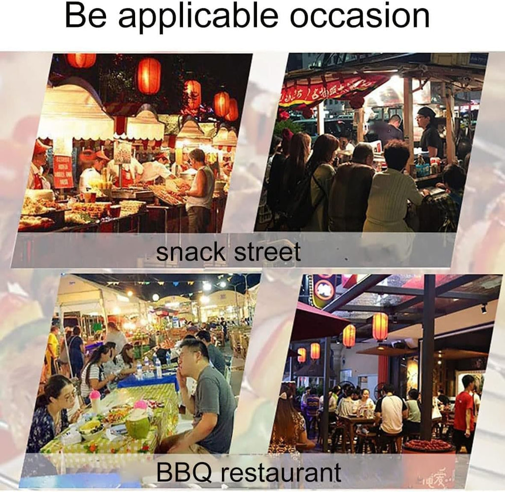 Portable Smokeless BBQ Grill Kebab Machine, 1800W Electric BBQ, Stainless Steel Barbecue Grill, Nonstick Coating, Temperature Control for Indoor Outdoor Picnic