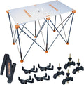 POWERTEC 72310 Arachni-Flex Portable Workbench - 24' x 48' PVC Waterproof Foldable Tabletop w/Quick-Insert Locks & 2x4ft Collapsible Workstand 2500 lbs Capacity 36 Inch Work Height