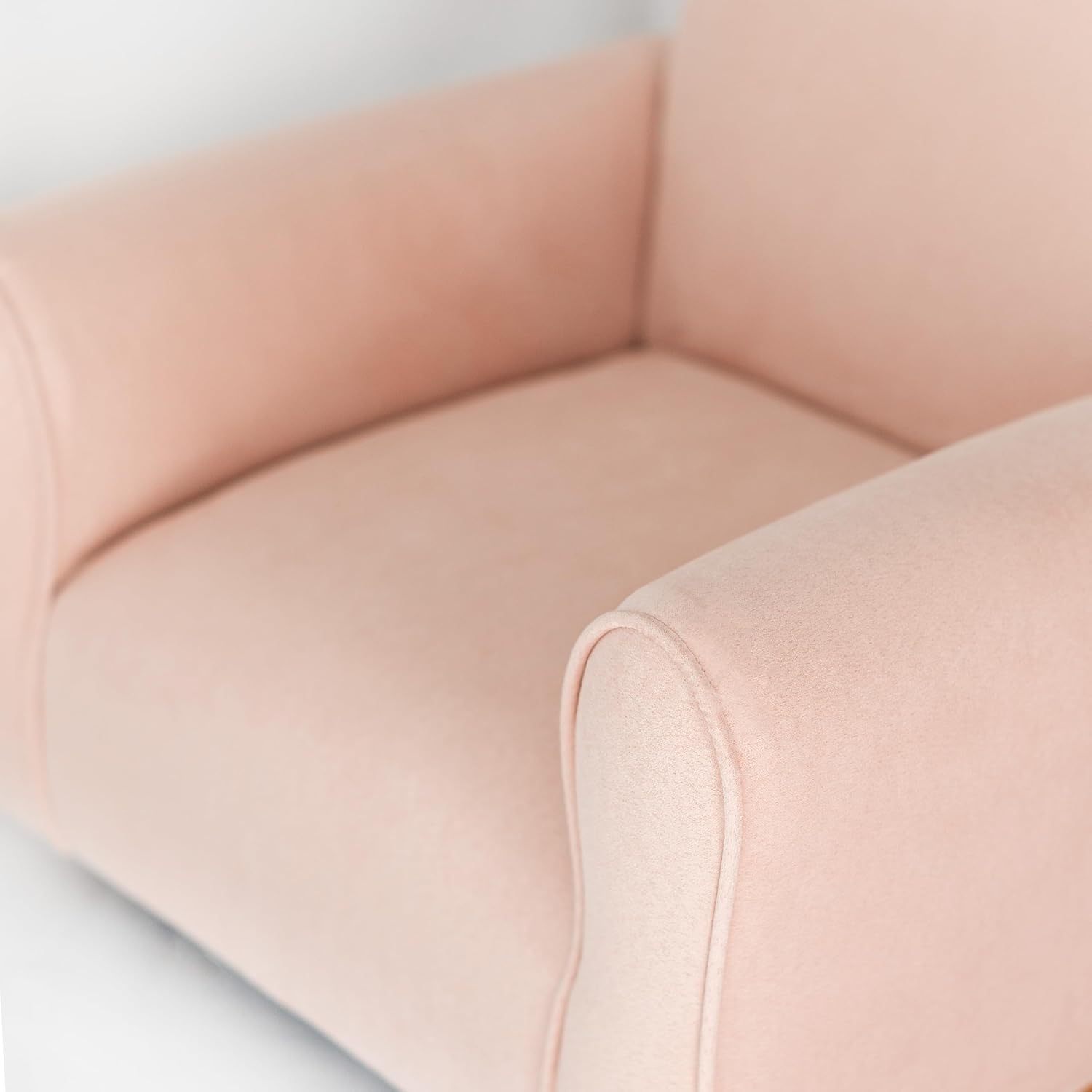 Kid Rocking Chair for Toddlers, Child Chair for Little Kids, Upholstered Toddler Armchair for Children, Comfy and Cute Little Kid Chairs (Rockers, Blush)