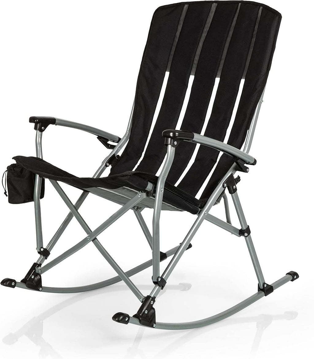 Picnic TIME NFL Unisex-Adult NFL Outdoor Rocking Camp Chair, XL Heavy Duty Camping Chair for Adults