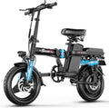 AZHAR Foldable Electric Bike for Adults Teens, 1200W Peak Motor, Up to 25 MPH, 45 Miles PAS Range, Dual Suspension, 14' Tires, 3-Speed Modes, Compact & Portable Electric Mini Bike, Commuting Ebike