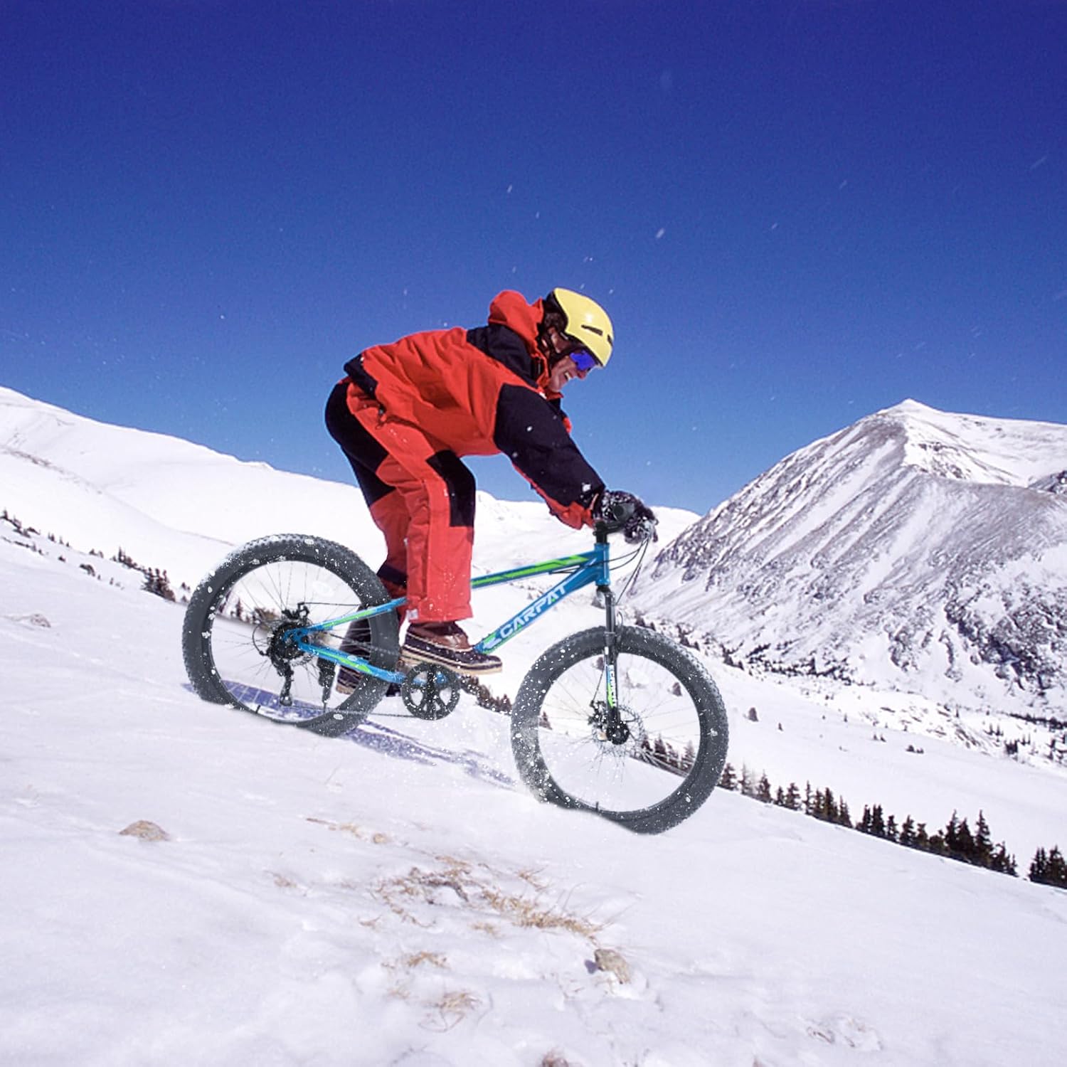 20/24/26 Inch Fat Tire Mountain Bike Variable Speed Dual Disc Brake Kids Adult Free Return