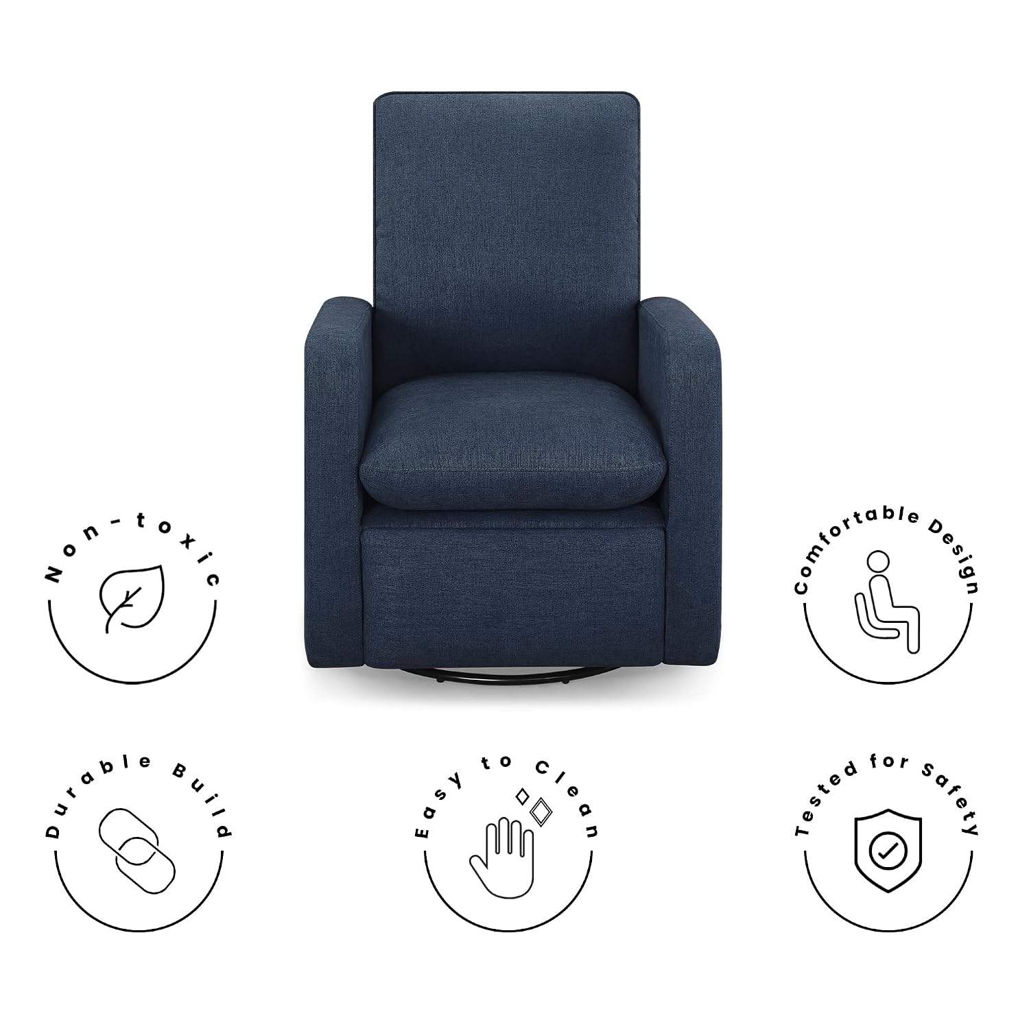 GAP babyGap Cloud Recliner with LiveSmart Evolve - Sustainable Performance Fabric, Sailor