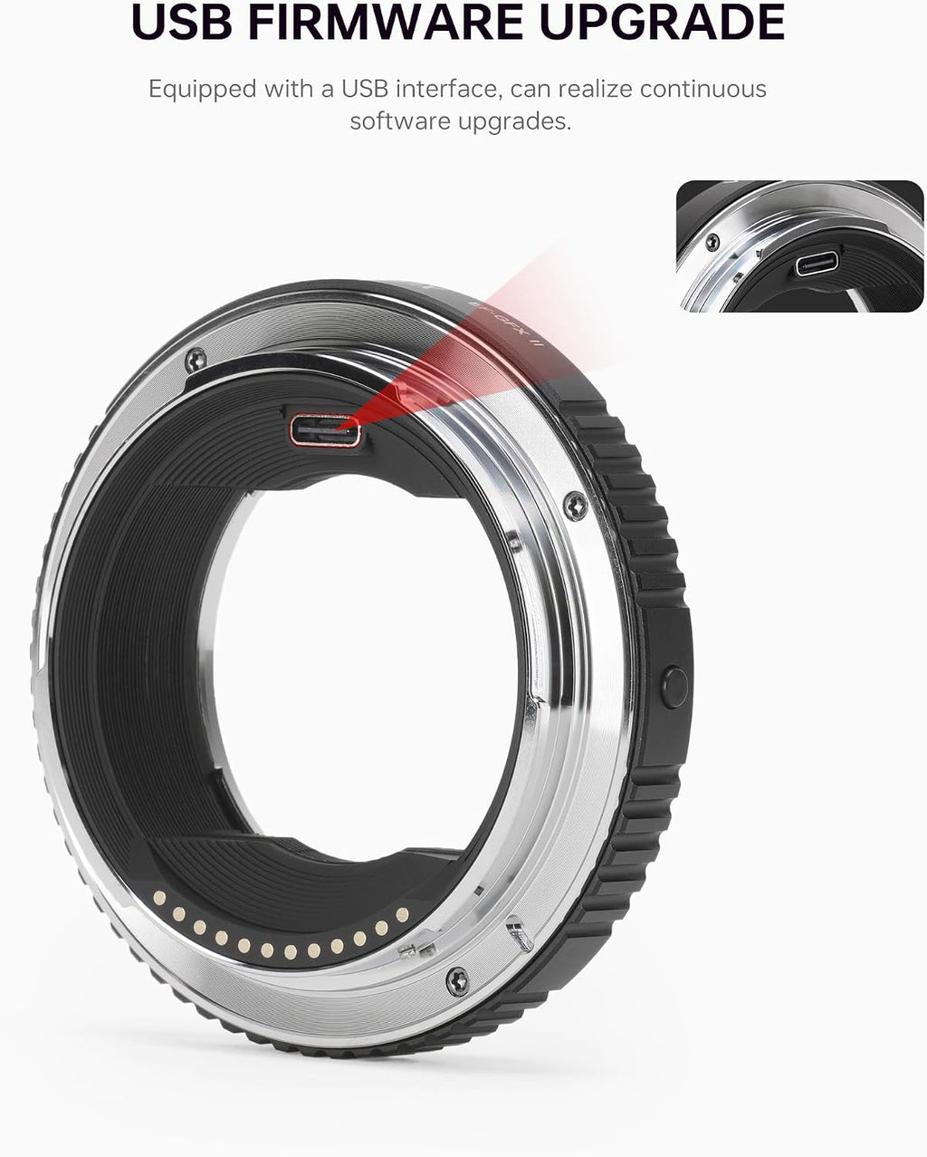 VILTROX EF-GFX II Auto Focus Lens Mount Adapter Converter with Aperture Control, EXIF Transmitting Compatible with Canon EOS EF/EF-S Lens to Fujifilm G-Mount GFX Cameras GFX 100S 50S 50R