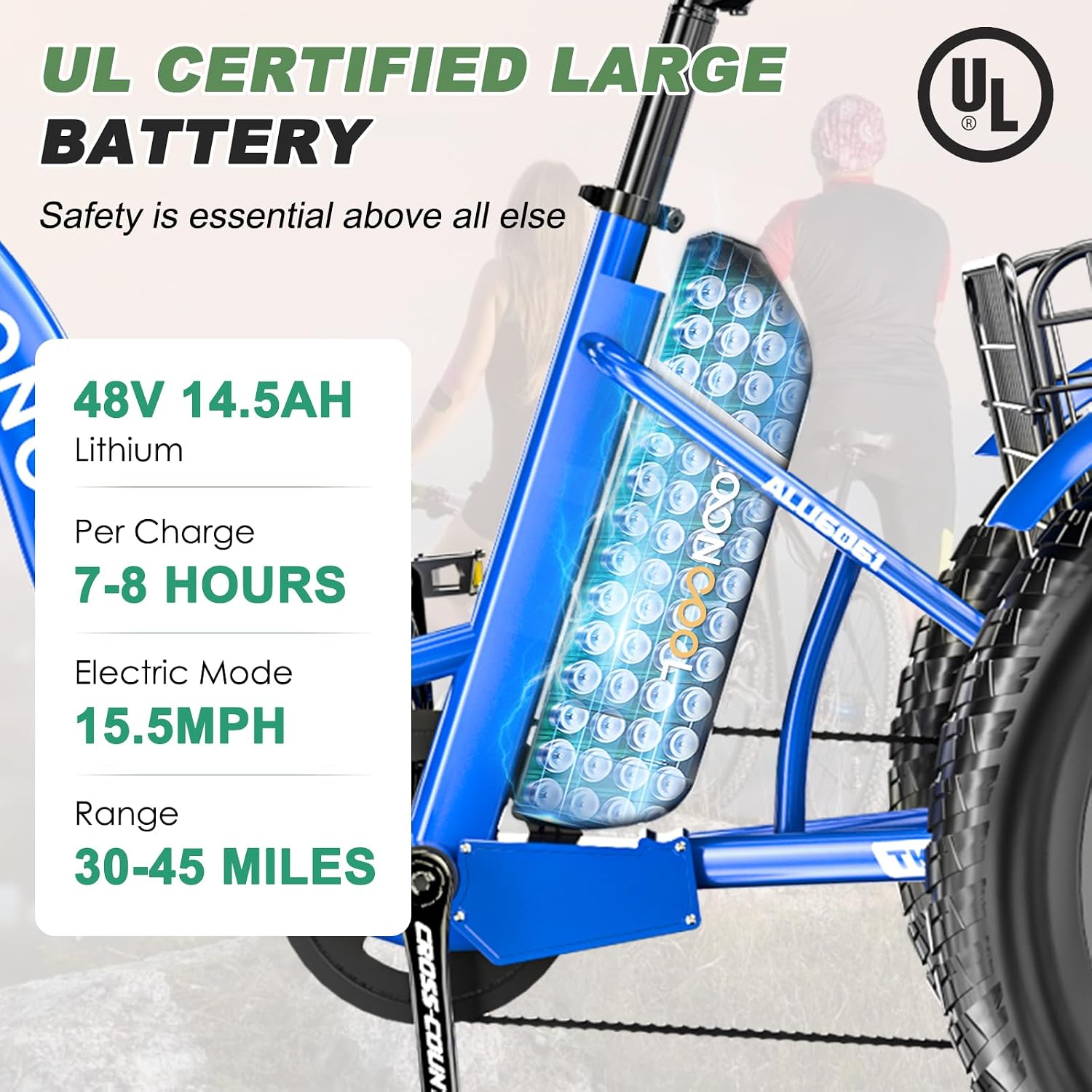 Electric Tricycle Electric Bicycle Electric Trike, 20'' 24'' 26'' 3 Wheel Electric Bike for Adults with 350W Motor, Removable Battery, Adjustable Seat and Bike Basket, Blue, ZT-E20-SL