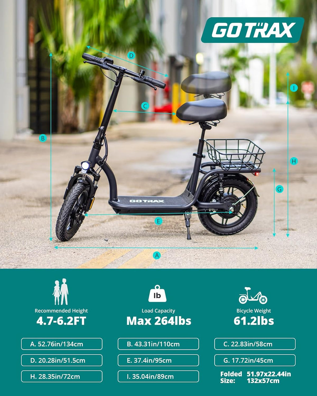 Gotrax Adult Electric Scooter with Seat, Max 19-25miles Range, 15.5-20mph Power by 350W-500W Motor, All-Terrain Tire & Wider Deck & Soft Cushioning Seat with Carry Basket