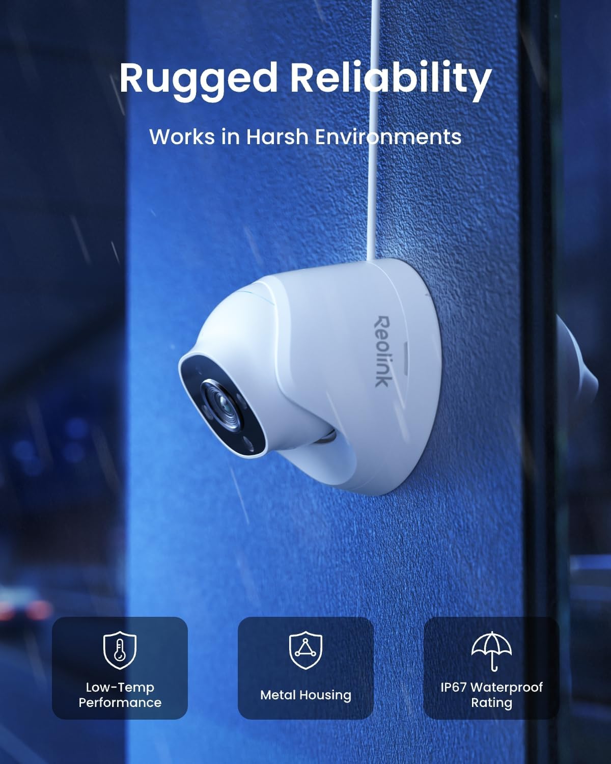REOLINK Pro-Grade PoE Security Camera 4K, Color Night Vision, 125° Diagonal View, Perimeter Protection, Smart Detection, Two Way Talk, 24/7 Recording, IP67 Weatherproof, RP-PCT8M